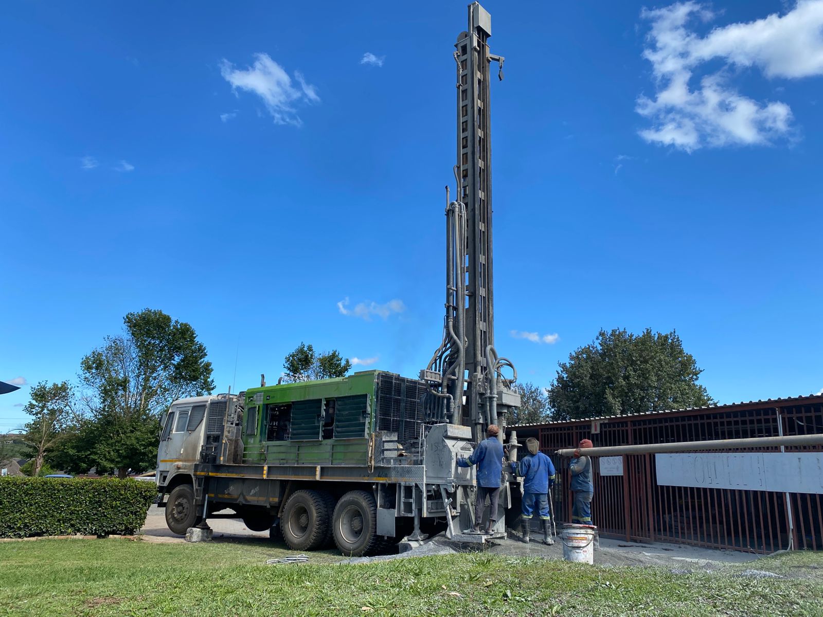 Borehole Drilling Services rotary rig on site